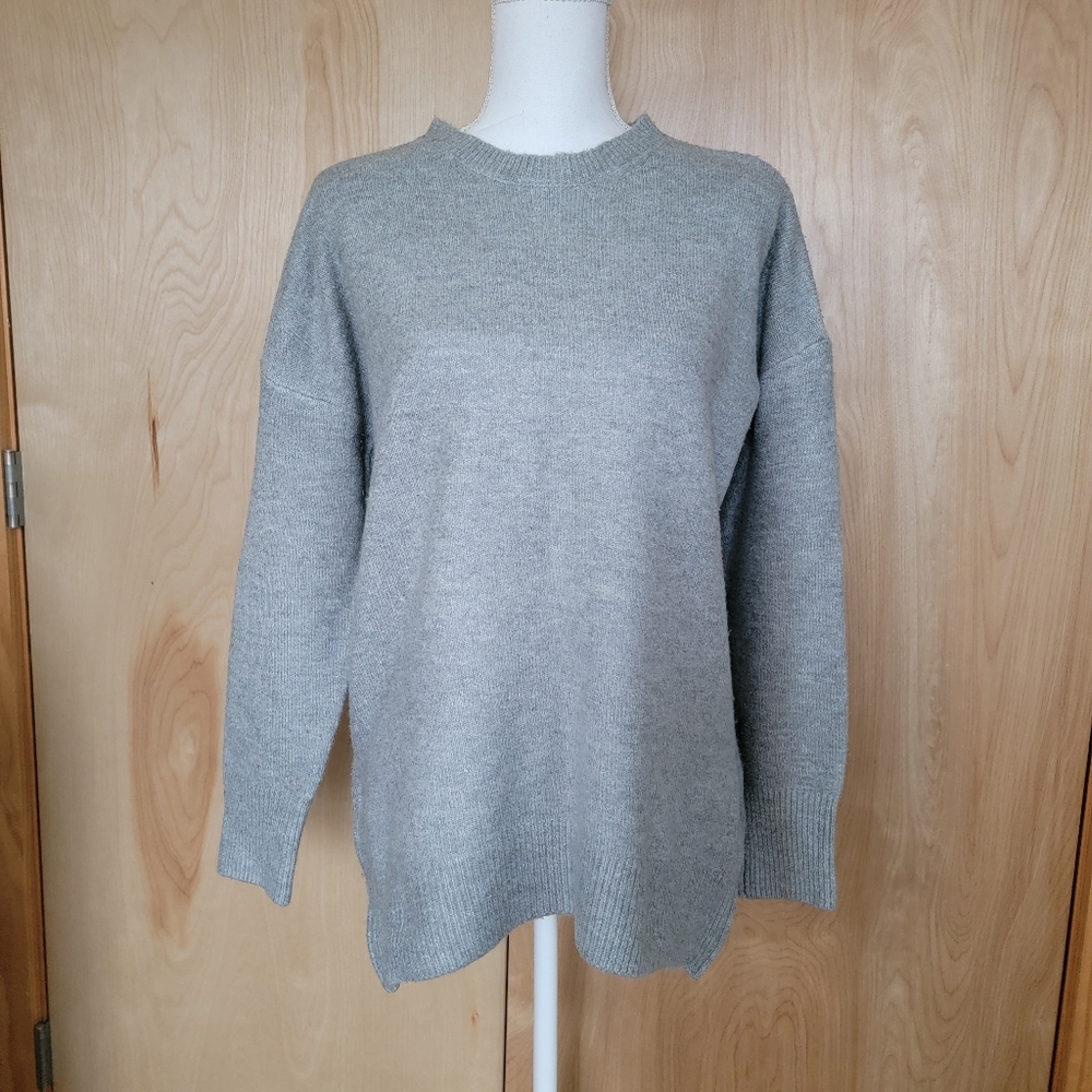 M by Magaschoni Crew Neck Zipper Detail Pull Over Sweater, Size Medium - Picture 1 of 7